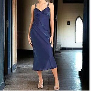 Wild Fable Blue Iridescent Slip Dress Size M